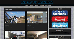Desktop Screenshot of deathtoboredom.com